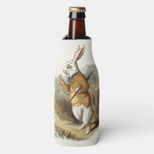 White Rabbit from Alice In Wonderland Vintage Art Bottle Cooler