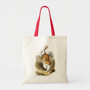 White Rabbit from Alice In Wonderland Vintage Art Tote Bag