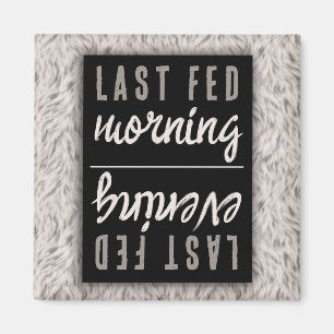 White Rabbit Fur Cat Dog Pet Food Animal Print Magnet