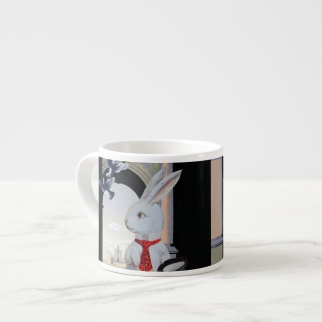 White Rabbit Goes To Paris Expresso Mug (Front Left)