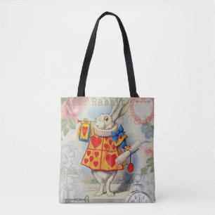 White Rabbit Hearts Alice Classic Tote Bag