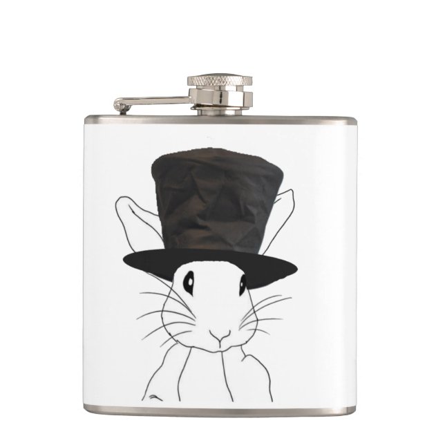 White Rabbit Hip Flask (Front)