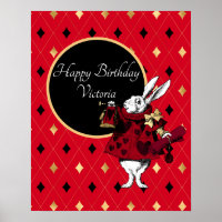White Rabbit in Red Birthday