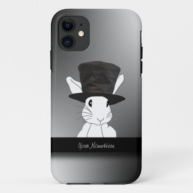 White Rabbit  in Top Hat iPhone 5 Case (Back)