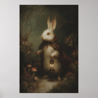 White Rabbit in Vest With Pocket Watch, Gothic