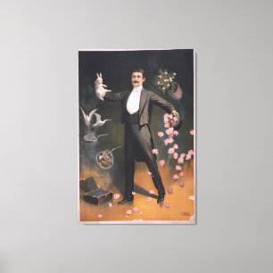 White Rabbit Magician Fine Art 19th Century Canvas Print