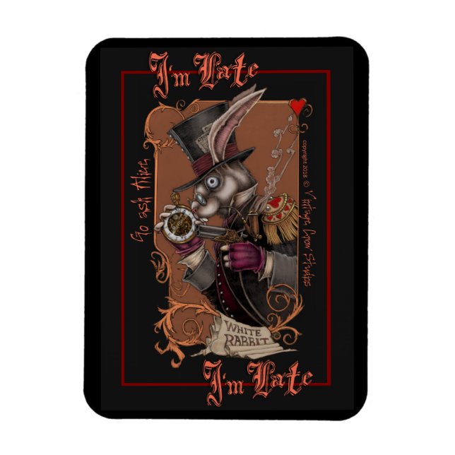 White Rabbit Magnet (Vertical)