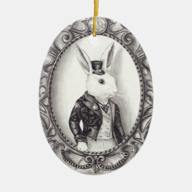 White Rabbit - Ornament (Front)