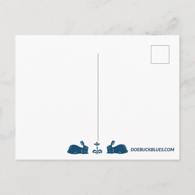 White Rabbit Postcard (Back)