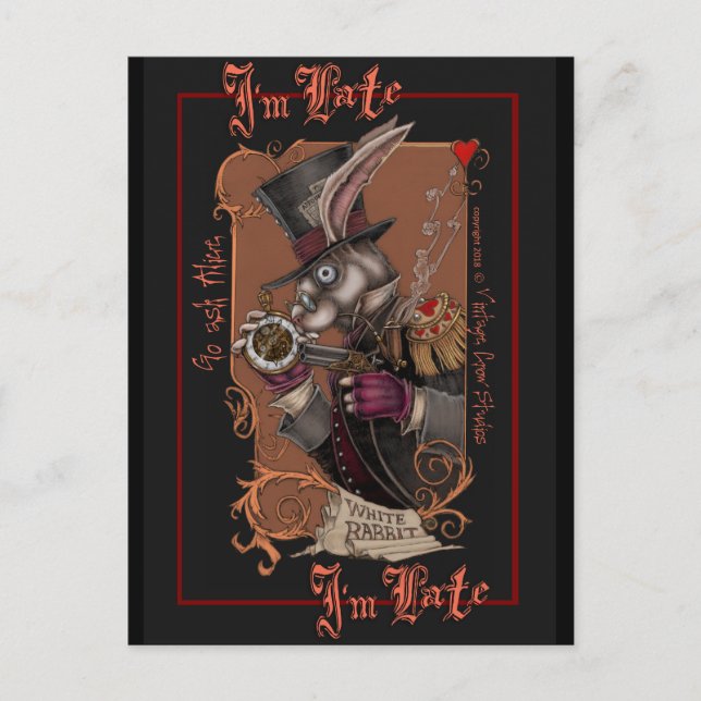 White Rabbit Postcard (Front)