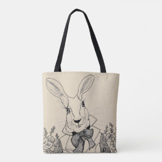 White Rabbit-The hurrier I go, the behinder I get! Tote Bag