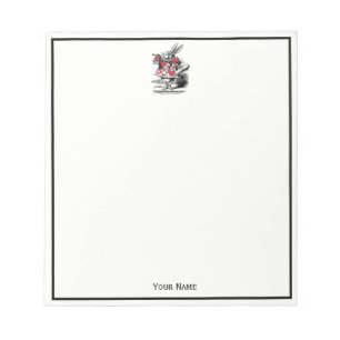 White Rabbit Trumpeter Alice Adv in Wonderland Notepad