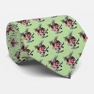White Rabbit Trumpeter Alice Adv in Wonderland Tie