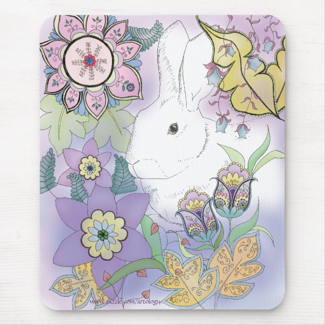 White Rabbit, Violet Garden mousepad (Front)