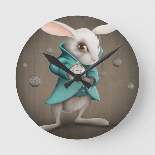 white rabbit with clock (Front)