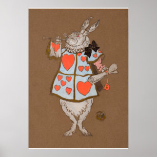 White Rabbit with Herald's Costume Design Poster