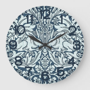 White Rabbits - William Morris Large Clock