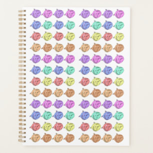 White Rainbow Roses Planner