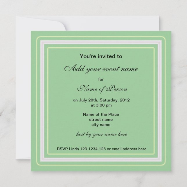 white raspberry all party invitation (Front)
