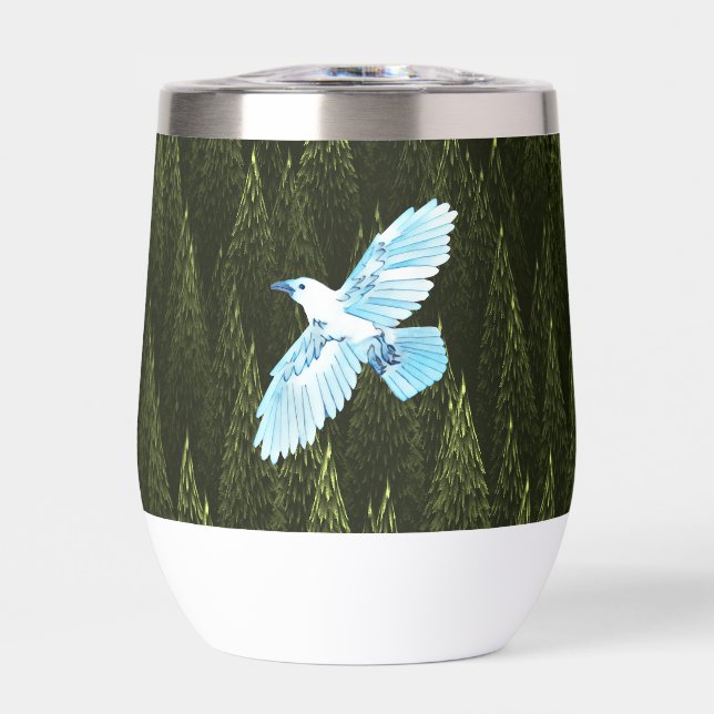 White Raven on Fractal Conifers (Front)