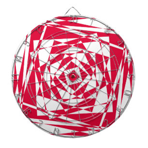 White red abstract illusion dartboard