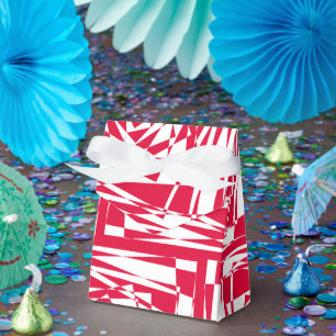 White red abstract illusion favour box