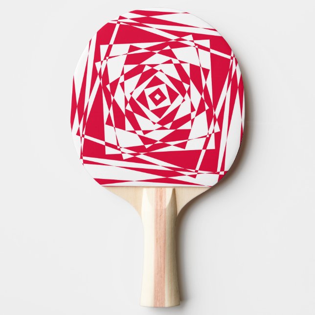 White red abstract illusion  ping pong paddle (Front)