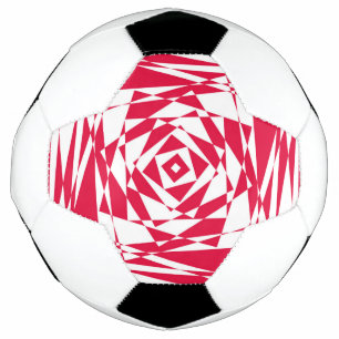 White red abstract illusion  soccer ball