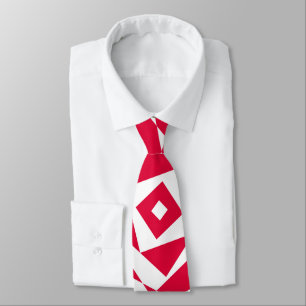 White red abstract illusion tie
