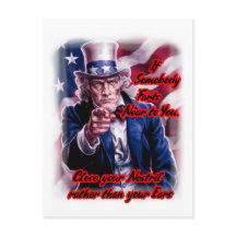 White Red Blue Uncle Sam on a