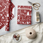 White Red Christmas Theme Pattern Wrapping Paper<br><div class="desc">This colourful cartoon-style Christmas tree pattern with a customisable background gives you the option to change the background colours.
Christmas,  trees,  Christmas animals,  and other Christmas symbols.</div>