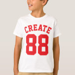 White & Red Kids | Sports Jersey Design T-Shirt<br><div class="desc">White & Red Kids | Sports Jersey Design • Kids Jersey Raglan Tee</div>