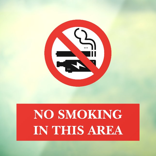White Red Modern No Smoking Area Metal (Sheet 3)