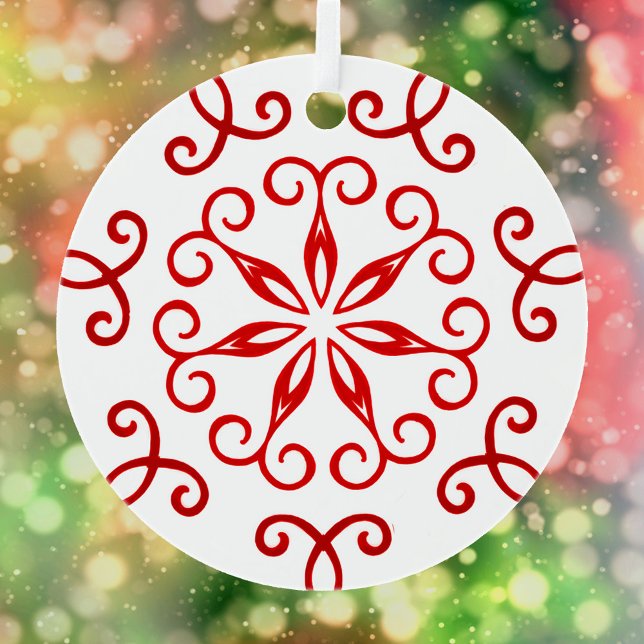 White Red Pretty Decorative Traditional Christmas Metal Tree Decoration (Creator Uploaded)