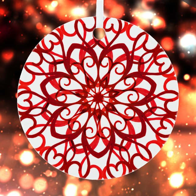 White Red Pretty Decorative Traditional Christmas Metal Tree Decoration (Creator Uploaded)