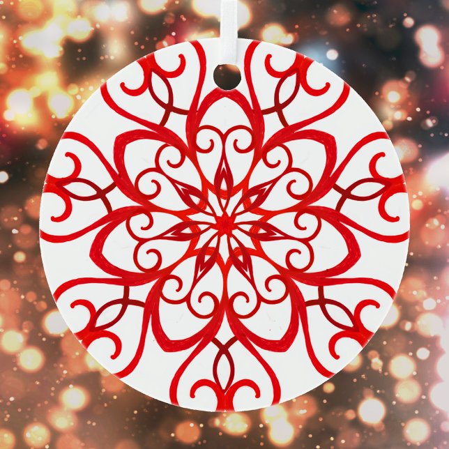 White Red Pretty Decorative Traditional Christmas Metal Tree Decoration (Creator Uploaded)