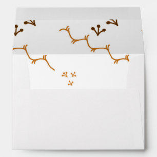 White Red Snowflake Christmas Holiday Envelope