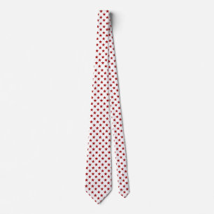 White Red Star Pattern Work, Graduation, Gift Tie