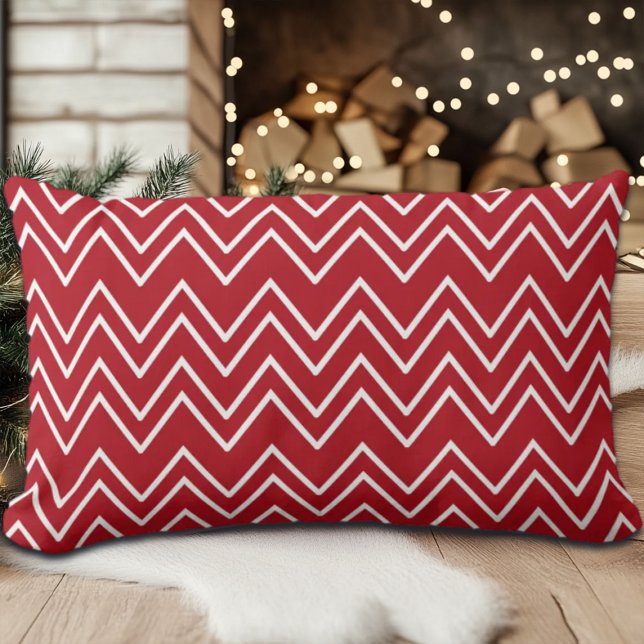 White Red Winter Festive Lumbar Cushion (Creator Uploaded)