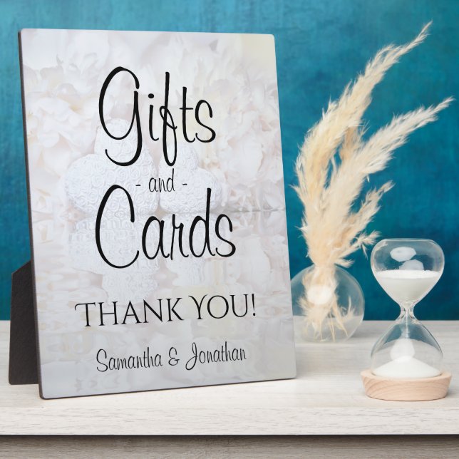 White Reflections Gifts & Cards Sign Plaque (Side)