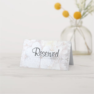 White Reflections Wedding Reserved Place Cards