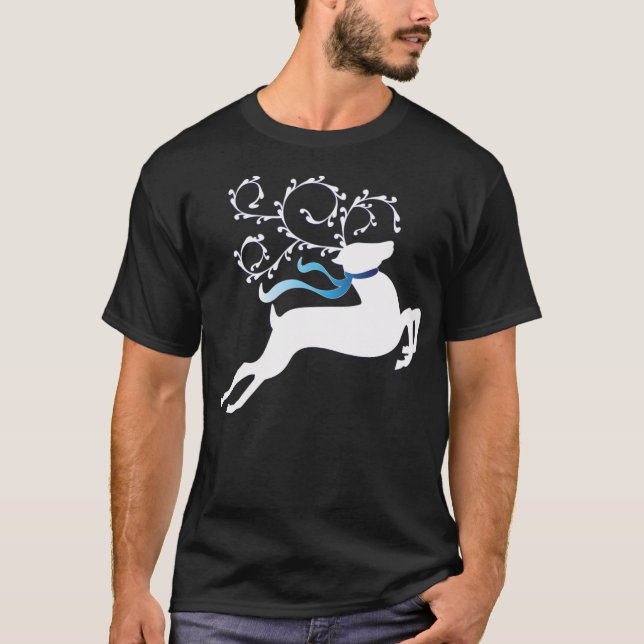 White Reindeer - Blue 55 T-Shirt (Front)