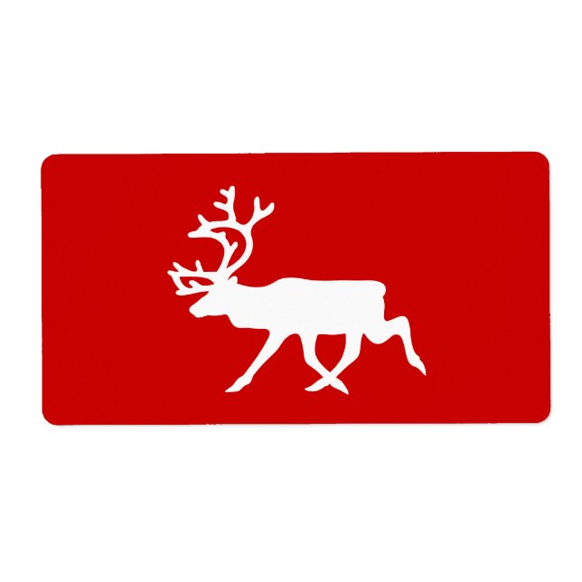 White Reindeer / Caribou Silhouette (Front)
