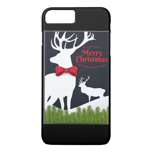 White Reindeer Christmas  Case-Mate iPhone Case ("A little holiday magic in your hands - cozy reindeer"
snowy night and Christmas cheer.")