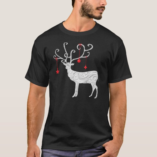 White Reindeer T-Shirt (Front)