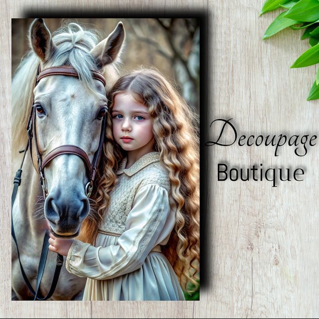 White Reins Decoupage Tissue Paper (White Reins Decoupage Tissue Paper)