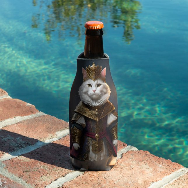 White Renaissance Cat,  Bottle Cooler (In Situ Pool)