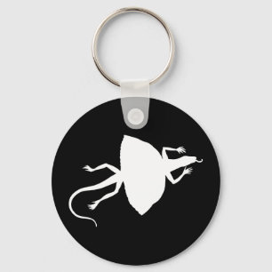 White reptile key ring