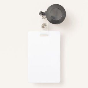 White Retractable ID Badge