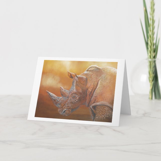 White Rhino Birthday Card (Front)